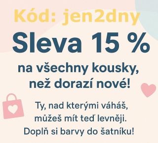 🤩 Dělám místo na nové kousky! 🤩 A tak jsem si pro Vás připravila rychlou 2denní slevu 🥳 Teď je ten správný čas dopřát si...